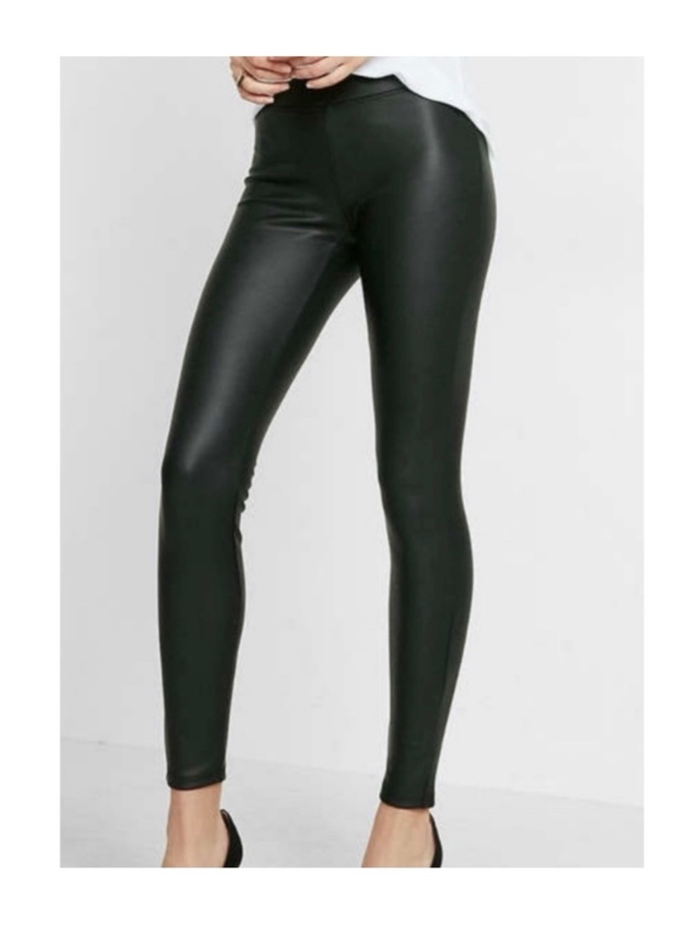 NWT! Black Faux Leather Leggings